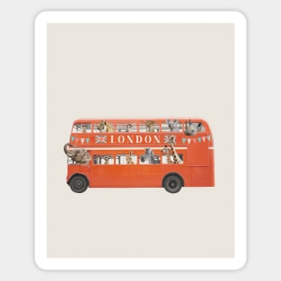 London travel bus tour Animal adventures Sticker